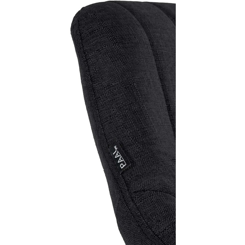 Taburete de bar Milet en tela cromada negra