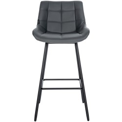 Taburete de bar Weston de polipiel gris