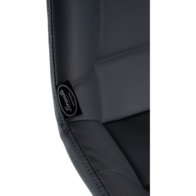 Taburete de bar Weston de polipiel gris