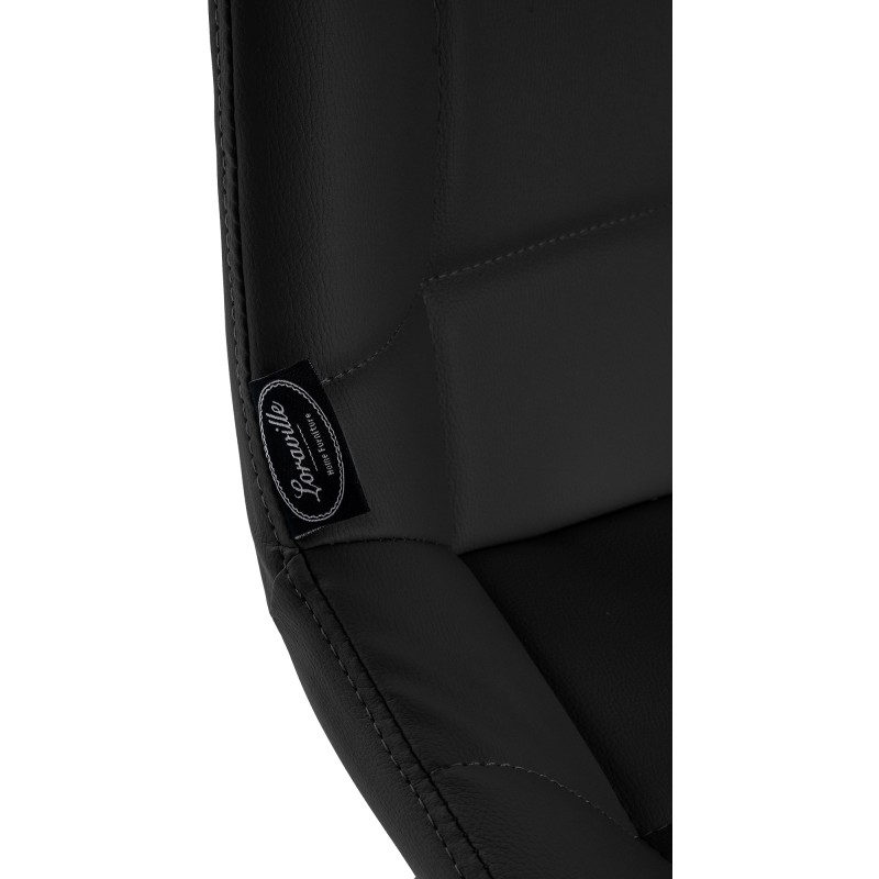 Taburete de bar Weston, piel sintética negra