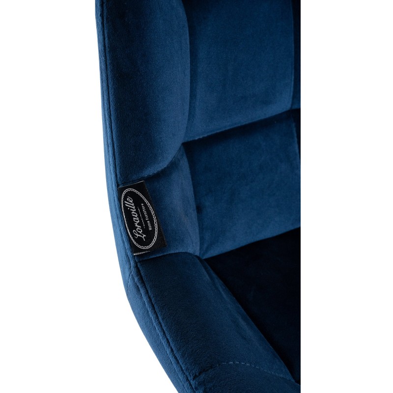 Taburete de bar de terciopelo azul Weston