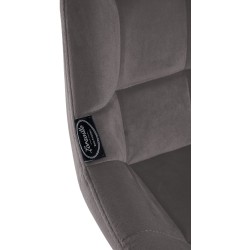 Taburete de bar Weston de terciopelo gris