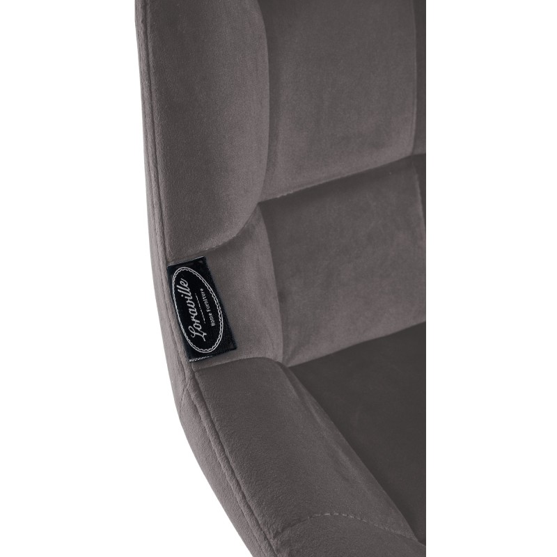 Taburete de bar Weston de terciopelo gris