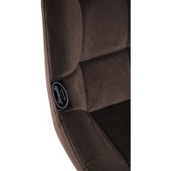 Taburete de bar de terciopelo marrón Weston