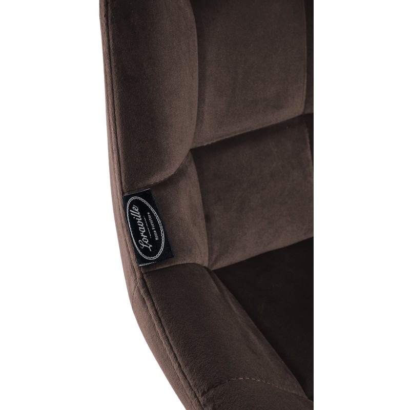 Taburete de bar de terciopelo marrón Weston