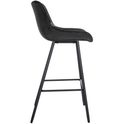 Taburete de bar Weston de terciopelo negro