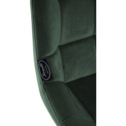 Taburete de bar Weston de terciopelo verde oscuro