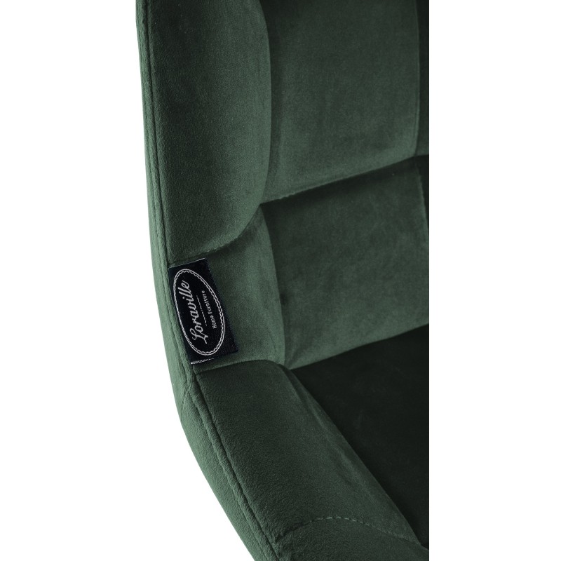 Taburete de bar Weston de terciopelo verde oscuro