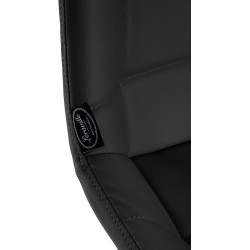 Taburete de bar giratorio Weston de piel sintética negra