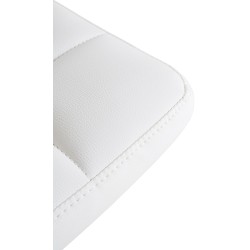 Taburete de bar Feni en piel sintética blanca