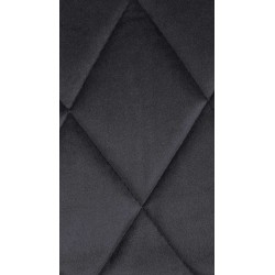 Taburete de bar Lazio en terciopelo gris oscuro cromado