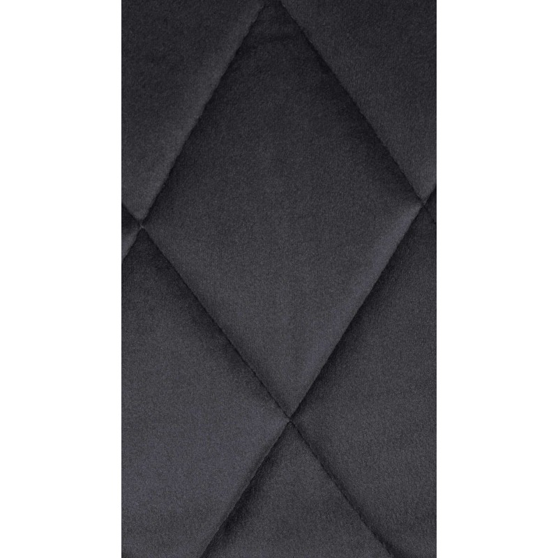 Taburete de bar Lazio en terciopelo gris oscuro cromado