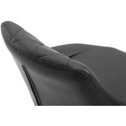 Taburete de bar Lazio en piel sintética negra