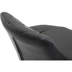 Taburete de bar Lazio en piel sintética blanca y negra