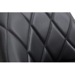 Taburete de bar Lazio en piel sintética blanca y negra