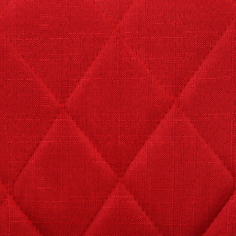 Taburete de bar Lazio en tela negra y roja