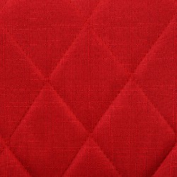 Taburete de bar Lazio en tela blanca y roja