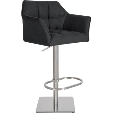 Taburete de bar Damaso E de fieltro antracita
