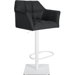 Taburete de bar Damaso W de fieltro antracita