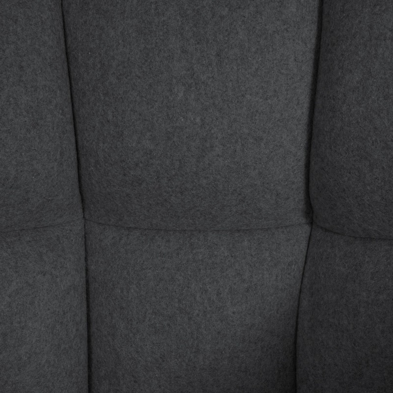 Taburete de bar Damaso W de fieltro antracita