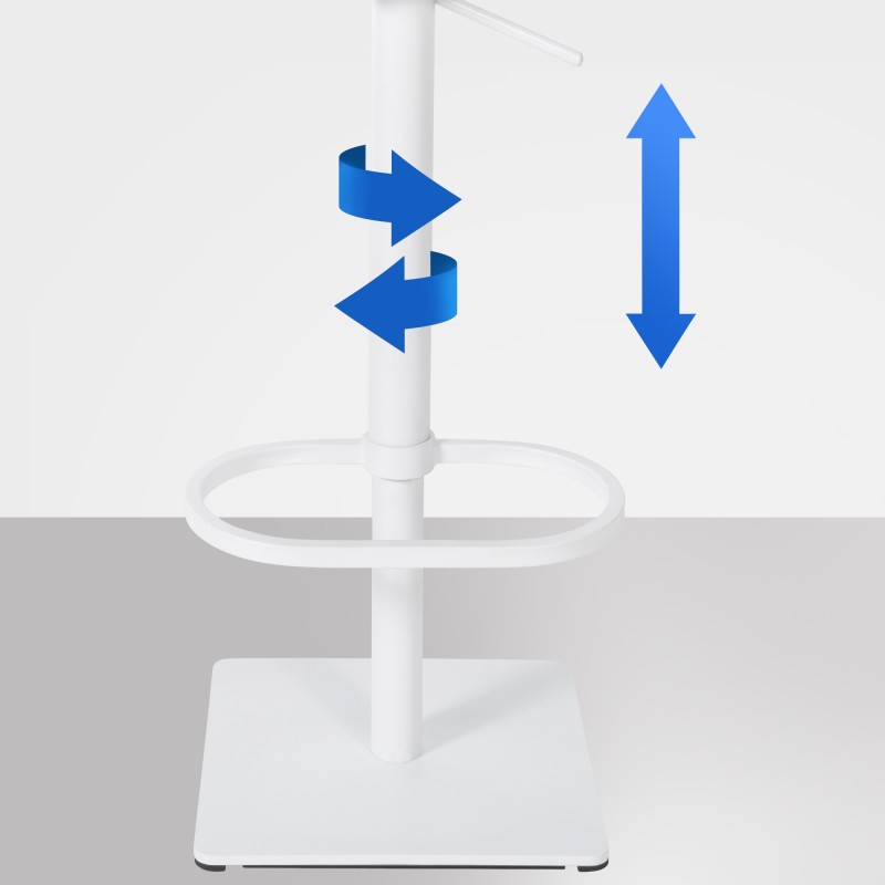 Taburete de bar Damaso W de fieltro antracita