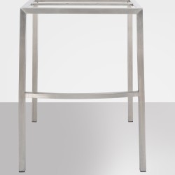 Taburete de bar Damaso E de fieltro con estructura de 4 patas en color antracita