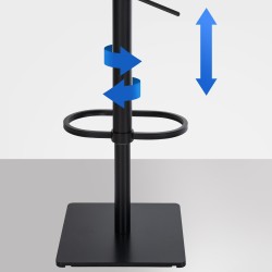 Taburete de bar de terciopelo marrón Damaso B