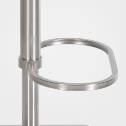 Taburete de bar Damaso E en terciopelo gris