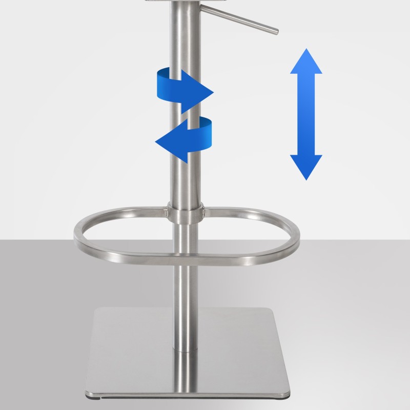 Taburete de bar Damaso E en terciopelo marrón