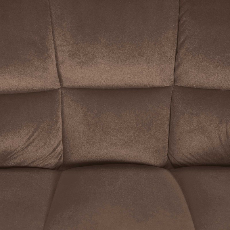 Taburete de bar Damaso W en terciopelo marrón