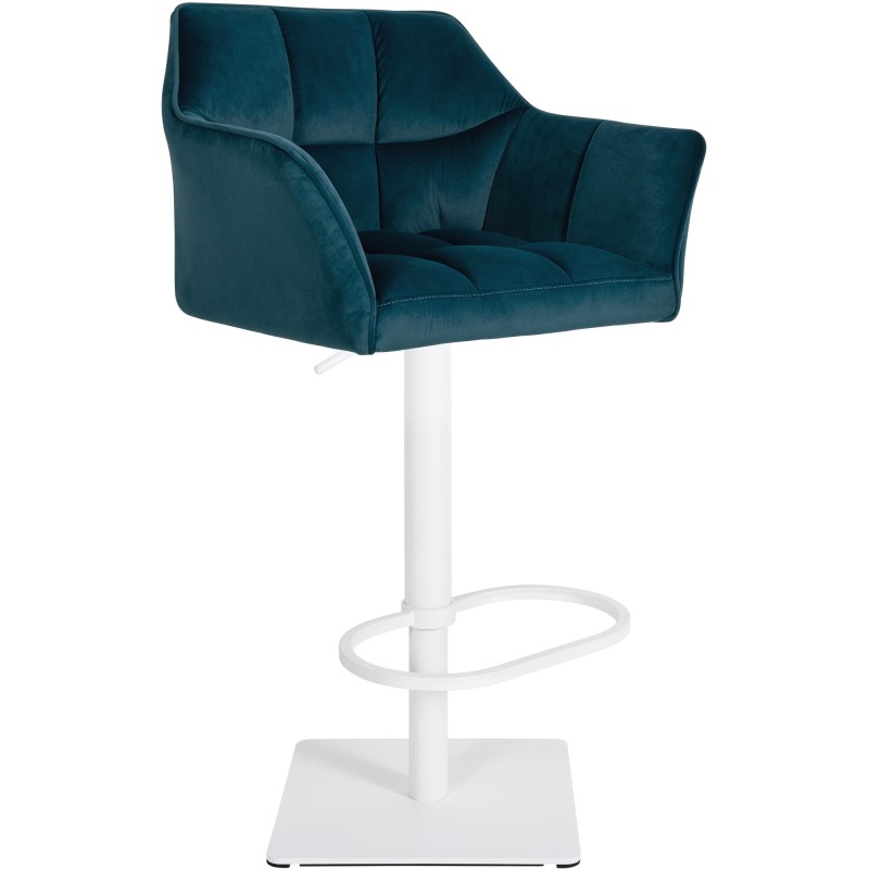 Taburete de bar Damaso W en terciopelo verde