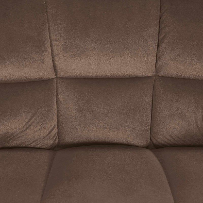 Taburete de bar Damaso E de terciopelo con estructura de 4 patas en color marrón