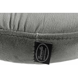 Taburete de bar Ponte en terciopelo gris y cromo