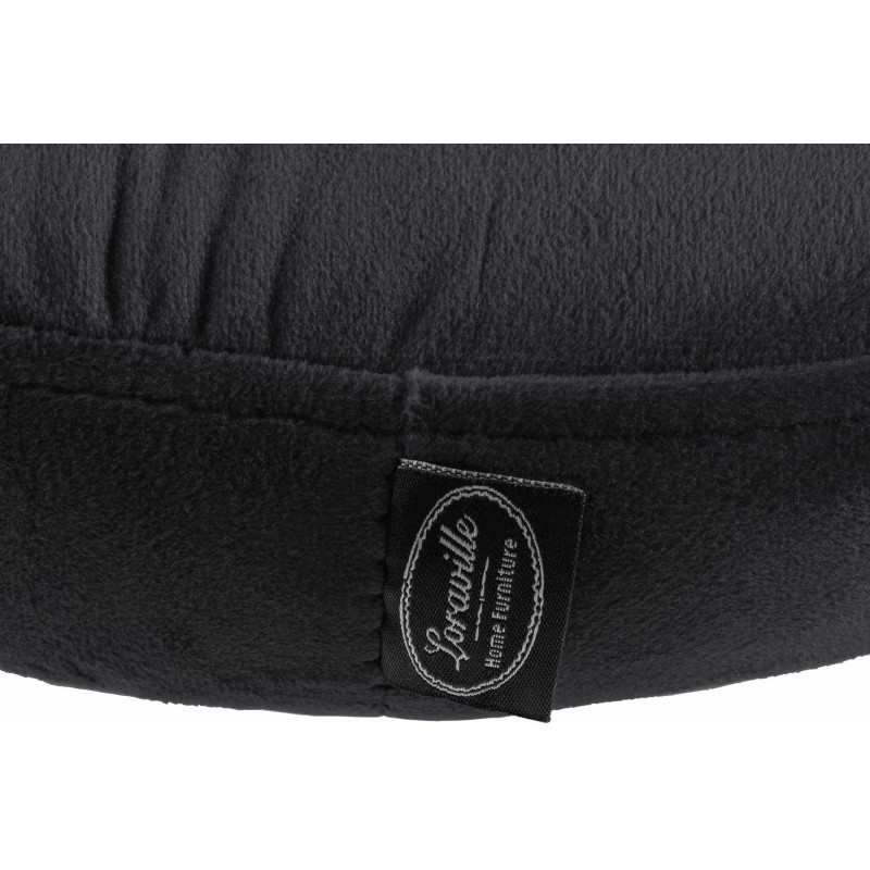 Taburete de bar Ponte en terciopelo cromado negro