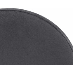 Taburete de bar Ponte en terciopelo negro y gris oscuro