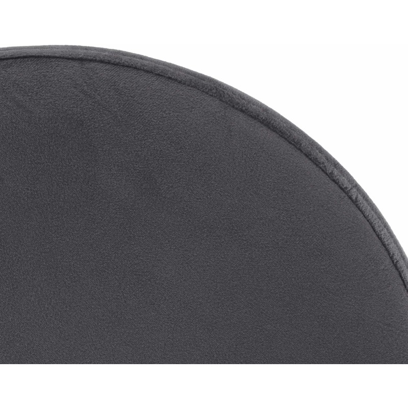 Taburete de bar Ponte en terciopelo negro y gris oscuro