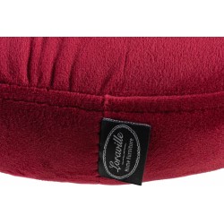 Taburete de bar Ponte en terciopelo blanco y rojo