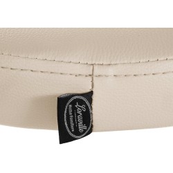 Taburete de bar Ponte en piel sintética color negro y crema