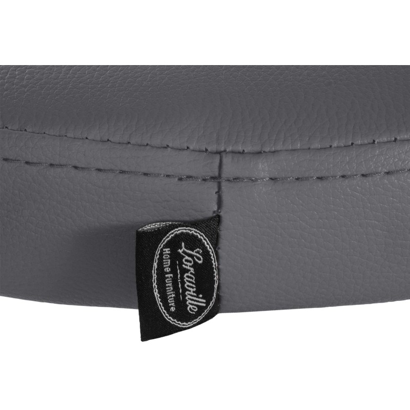 Taburete de bar Ponte en piel sintética negra y gris