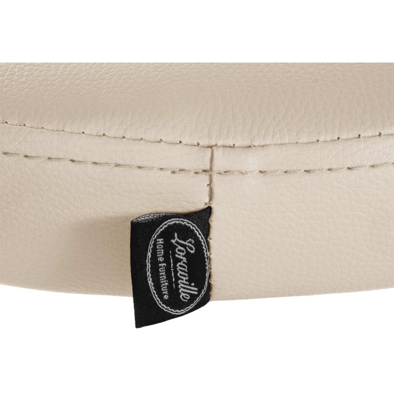 Taburete de bar Ponte en piel sintética color blanco crema