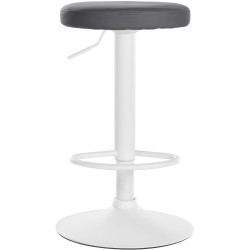 Taburete de bar Ponte de piel sintética blanco y gris