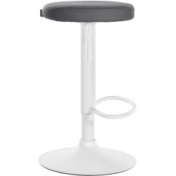 Taburete de bar Ponte de piel sintética blanco y gris