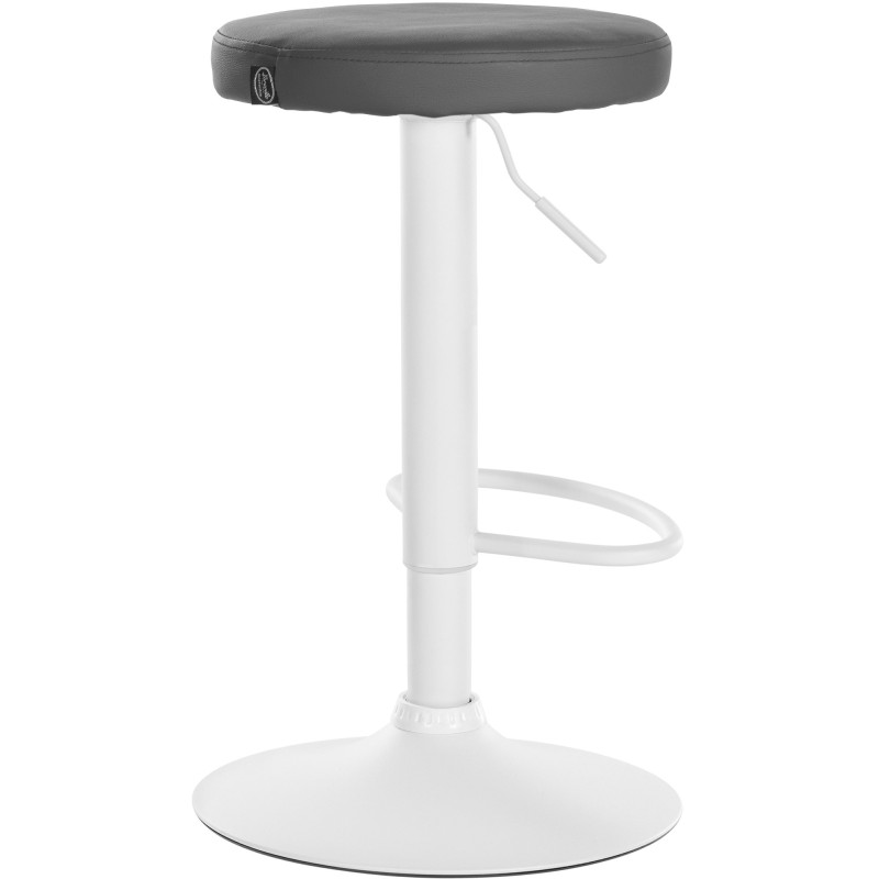 Taburete de bar Ponte de piel sintética blanco y gris