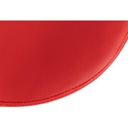 Taburete de bar Ponte en piel sintética blanca y roja