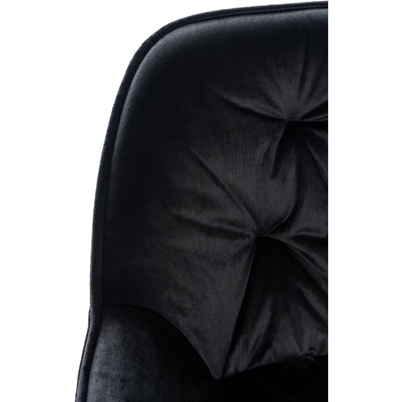 Taburete de bar Gibson 76 en terciopelo negro