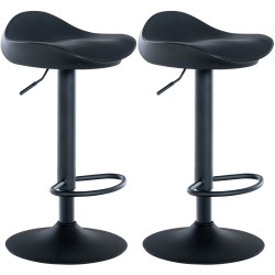 Juego de 2 taburetes de bar Alisson negros