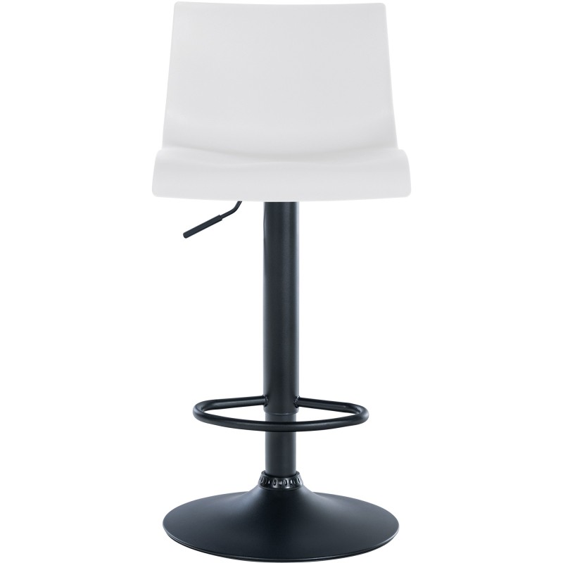 Taburete de bar de plástico blanco Branford