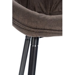 Juego de 2 taburetes de bar Gibson en tela marrón