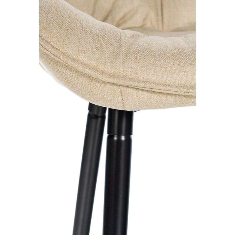 Juego de 2 taburetes de bar Gibson en tela color crema