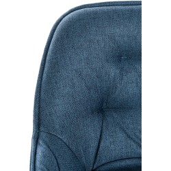 Juego de 2 taburetes de bar Gibson en tela azul